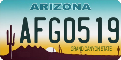 AZ license plate AFG0519