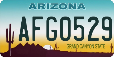 AZ license plate AFG0529