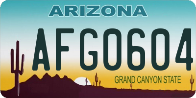 AZ license plate AFG0604