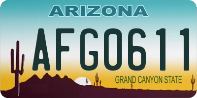 AZ license plate AFG0611