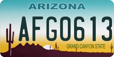 AZ license plate AFG0613