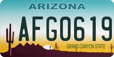 AZ license plate AFG0619