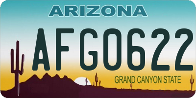 AZ license plate AFG0622