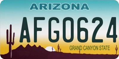 AZ license plate AFG0624