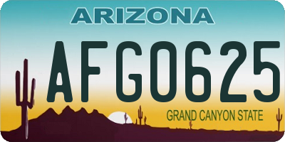 AZ license plate AFG0625