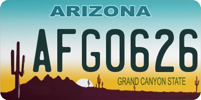 AZ license plate AFG0626