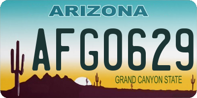 AZ license plate AFG0629