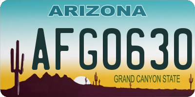 AZ license plate AFG0630