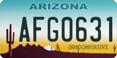 AZ license plate AFG0631