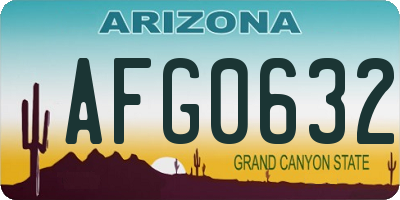 AZ license plate AFG0632