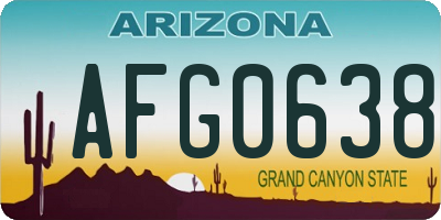 AZ license plate AFG0638