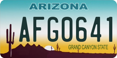 AZ license plate AFG0641
