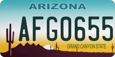 AZ license plate AFG0655
