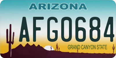 AZ license plate AFG0684