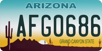 AZ license plate AFG0686