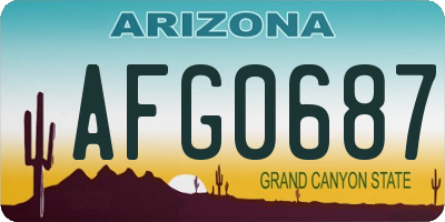 AZ license plate AFG0687