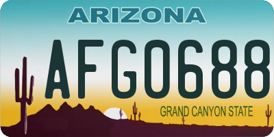 AZ license plate AFG0688