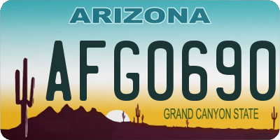 AZ license plate AFG0690