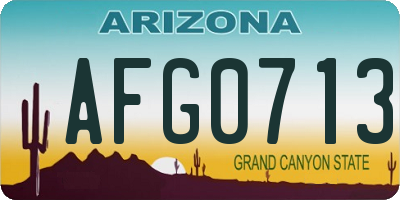 AZ license plate AFG0713