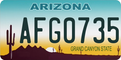 AZ license plate AFG0735