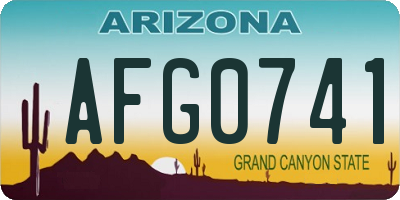 AZ license plate AFG0741