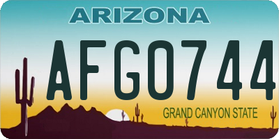 AZ license plate AFG0744