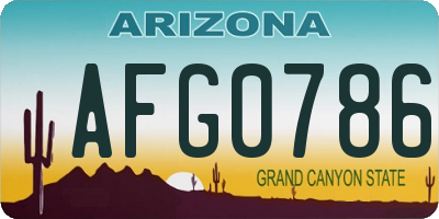 AZ license plate AFG0786