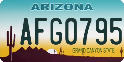 AZ license plate AFG0795