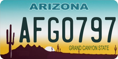 AZ license plate AFG0797