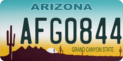 AZ license plate AFG0844