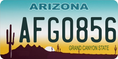 AZ license plate AFG0856