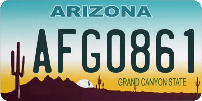 AZ license plate AFG0861