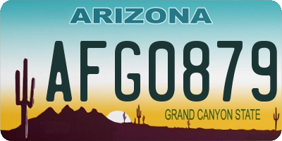 AZ license plate AFG0879