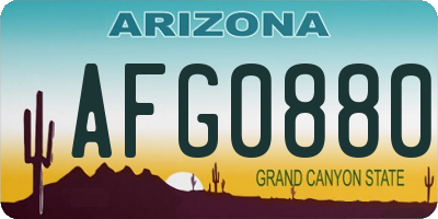AZ license plate AFG0880