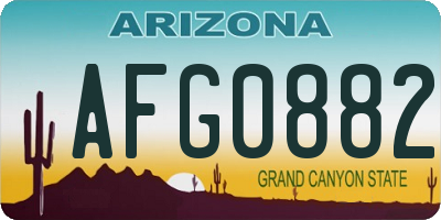 AZ license plate AFG0882