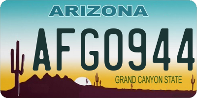 AZ license plate AFG0944