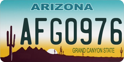 AZ license plate AFG0976