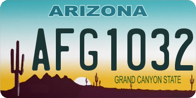 AZ license plate AFG1032