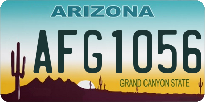 AZ license plate AFG1056
