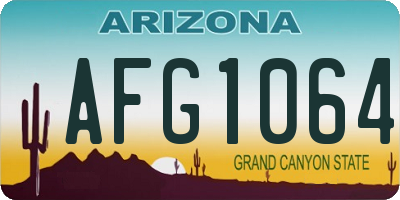 AZ license plate AFG1064