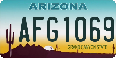 AZ license plate AFG1069