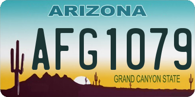 AZ license plate AFG1079