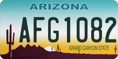 AZ license plate AFG1082