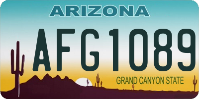AZ license plate AFG1089
