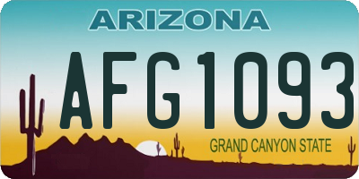 AZ license plate AFG1093