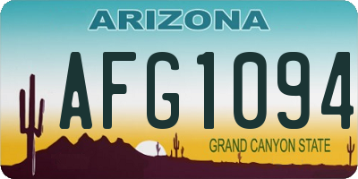 AZ license plate AFG1094