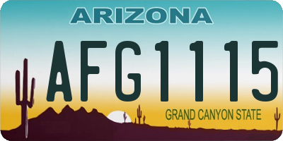 AZ license plate AFG1115