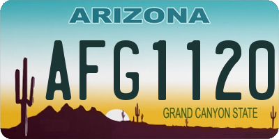 AZ license plate AFG1120