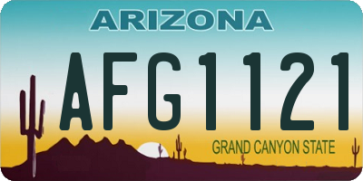 AZ license plate AFG1121