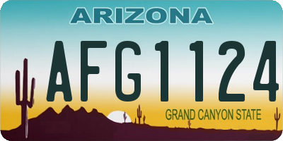 AZ license plate AFG1124